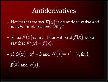 Antiderivatives