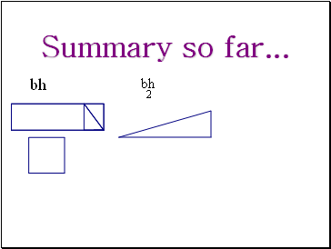 Summary so far .