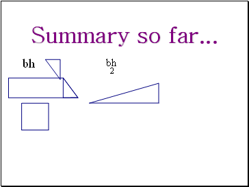 Summary so far .