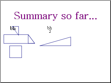 Summary so far .