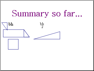 Summary so far .