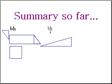 Summary so far .