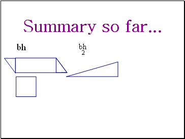 Summary so far .