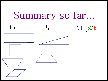 Summary so far .