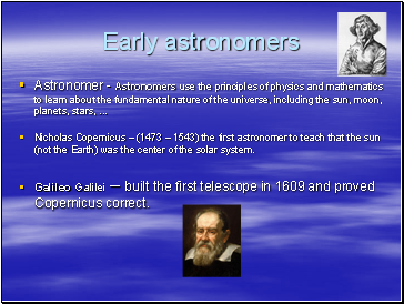 Early astronomers