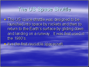 The US Space Shuttle