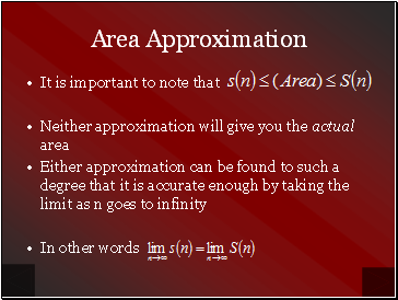 Area Approximation