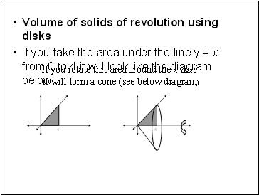 Volume of solids of revolution using disks