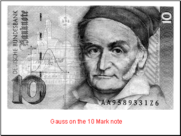 Gauss on the 10 Mark note