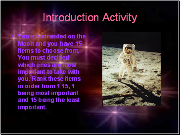 Introduction Activity