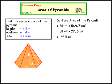 Area of Pyramids