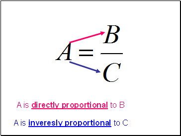 A is directly proportional to B