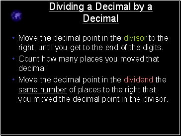 Dividing a Decimal by a Decimal