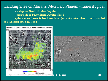 Landing Sites on Mars: 2. Meridiani Planum - mineralogical