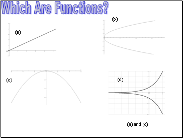 Which Are Functions?