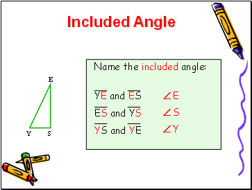 Name the included angle: