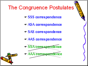 The Congruence Postulates