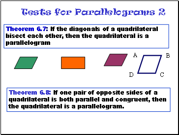 Tests for Parallelograms 2
