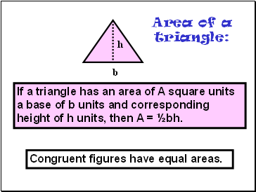 Area of a triangle