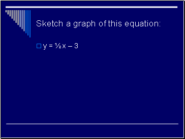 Sketch a graph of this equation