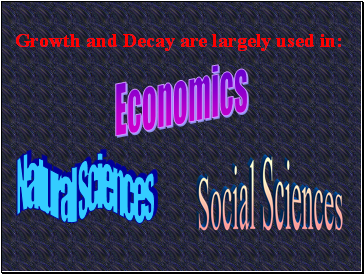 Growth and Decay are largely used in: