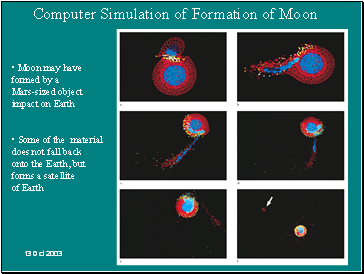 Computer Simulation of Formation of Moon