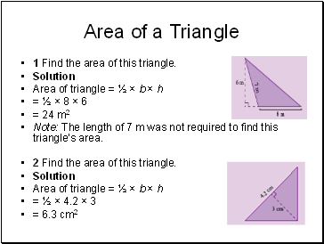 Area of a Triangle