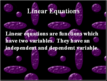 Linear Equations