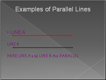 Examples of Parallel Lines