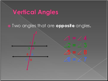 Vertical Angles