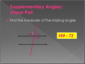 Supplementary Angles/ Linear Pair