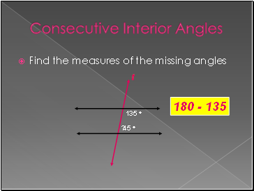 Consecutive Interior Angles