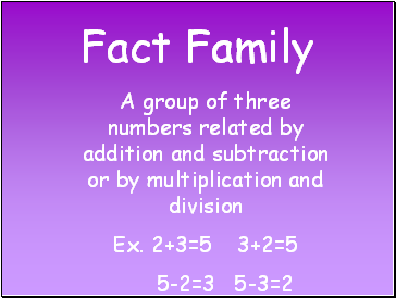 Fact Family