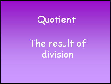 Quotient