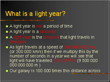 What is a light year?