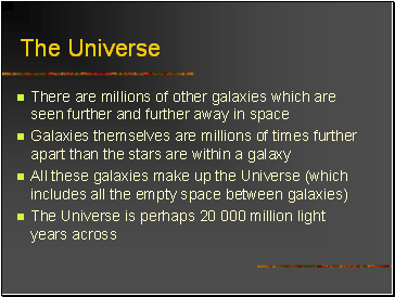 The Universe