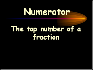 Numerator