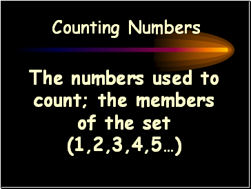 Counting Numbers