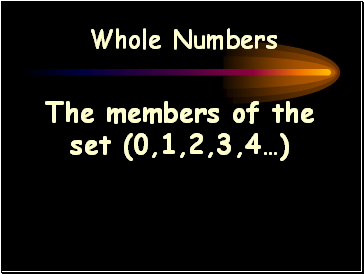 Whole Numbers