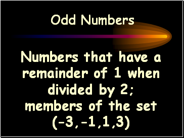 Odd Numbers