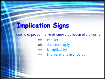 Implication Signs