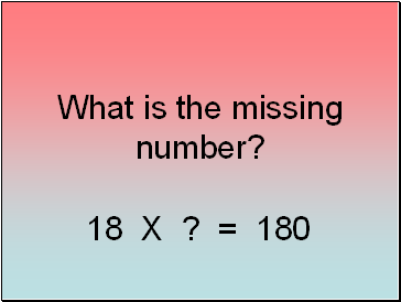 What is the missing number?