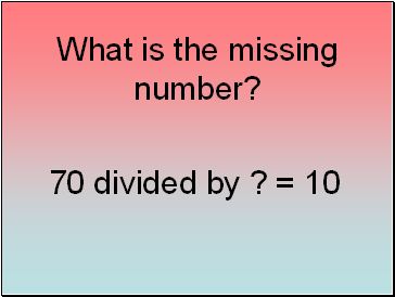 What is the missing number?