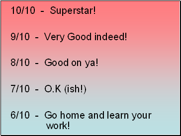 10/10 - Superstar!