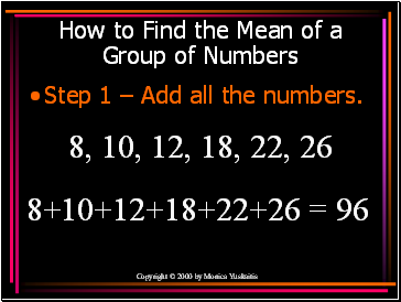 How to Find the Mean of a Group of Numbers