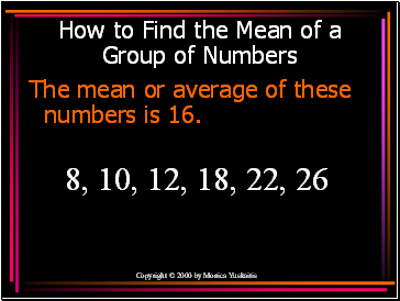 How to Find the Mean of a Group of Numbers