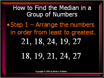 How to Find the Median in a Group of Numbers