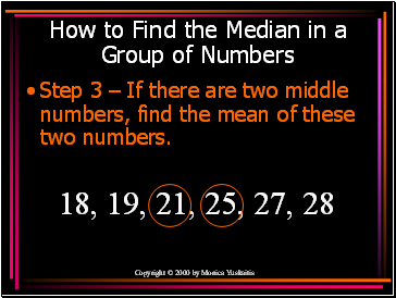 How to Find the Median in a Group of Numbers
