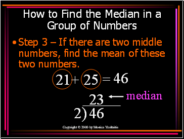 How to Find the Median in a Group of Numbers