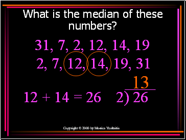 What is the median of these numbers?
